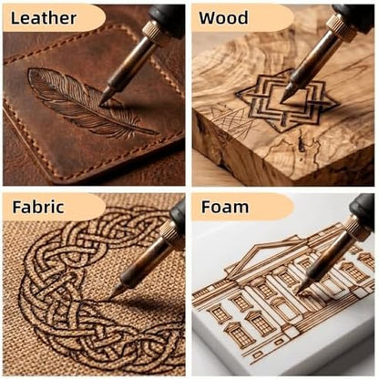 TOPWOOZU Wood Burning Tool Kit for Adults Beginners Christmas Gifts for Men - Image 7