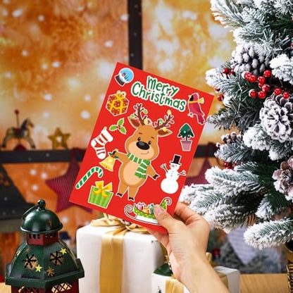 Fullhawl 48 Set Christmas Card Making Kits DIY with Stickers Envelopes - Image 4