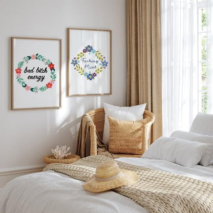 Louise Maelys Funny Quote Embroidery Kit for Beginners Floral Wreath DIY - Image 6