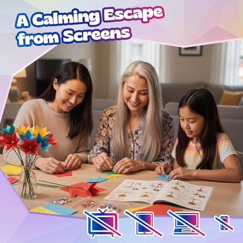 Pinwheel Crafts Flower Origami Kit for Kids Ages 8-12, 150 Pcs - Image 6