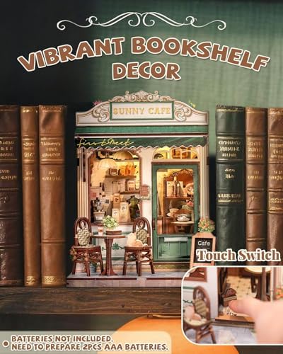 Cutefun Book Nook Kit - DIY Miniature Dollhouse Kit for Adults and Teens - Image 2