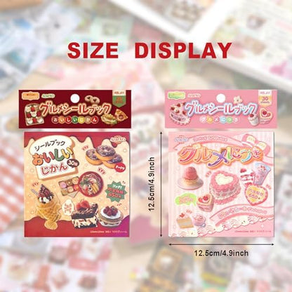 1300+ Pcs Japanese Sticker Book- Aesthetic Cute Y2K Retro Sticker Book - Japanese Stationery Stickers for Scrapbooking, Journals, Planners, Water Bottles & Junk Journal Supplies - Image 2