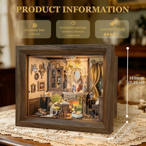 Book Nook Kit DIY Miniature House 3D Wooden Puzzle - Glimmer Hall - Image 2