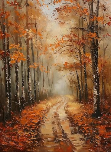 WUDWL Fall Paint by Numbers Kit for Adults,Color By Numbers for Adults by WUDWL