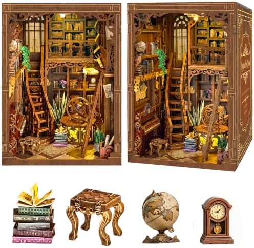 Book Nook Kit DIY Miniature House 3D Wooden Puzzle - Myriad Books House - Image 2