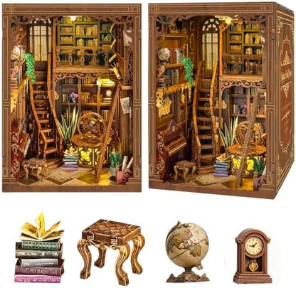 Book Nook Kit DIY Miniature House 3D Wooden Puzzle - Myriad Books House - Image 2