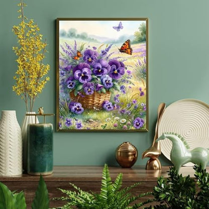 xackcme Paint by Numbers for Adults Flowers - Flower Paint by Number on Canvas Without Frame, DIY Floral Oil Painting for Gift Home Wall Decor (16x20 inch) - Image 4