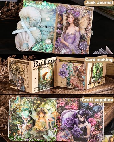 Aromoty 4 Set 200 Pcs Gothic Washi Stickers Book Kit Junk Journal Supplies - Image 5