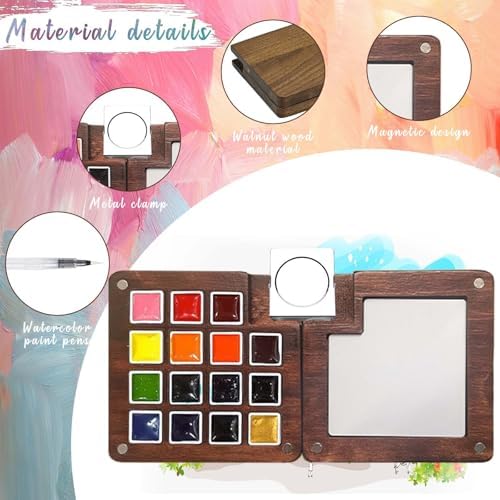 Travel Watercolor Paint Set - Pocket 15-Color Mini Art Kit with Sketch Pad - Image 3