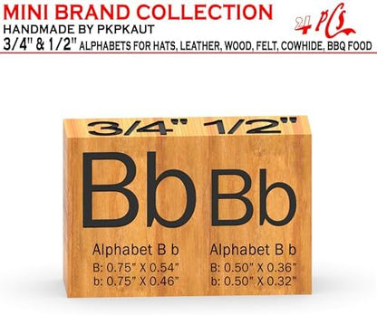 4Pcs Letters Branding Iron for Wood, Leather Branding Stamp (B b) - Image 2
