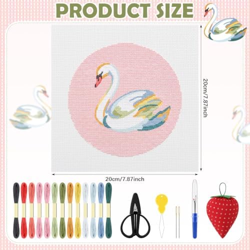 XunYee Needlepoint Canvas Kit, Swan - Image 2