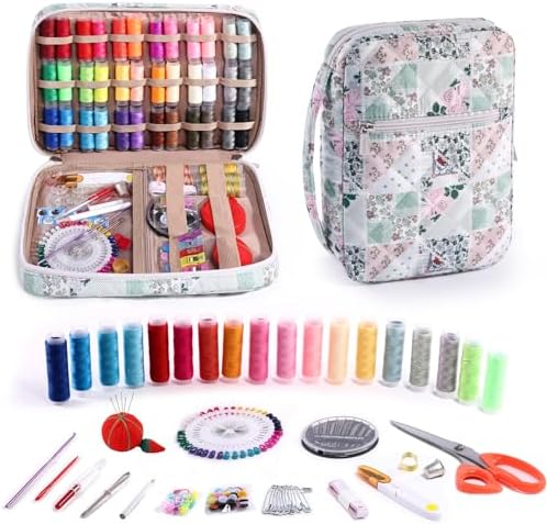 AMOIGEE Complete Sewing Kit for Adults with 230pcs Cute Sewing Supplies Kit by AMOIGEE