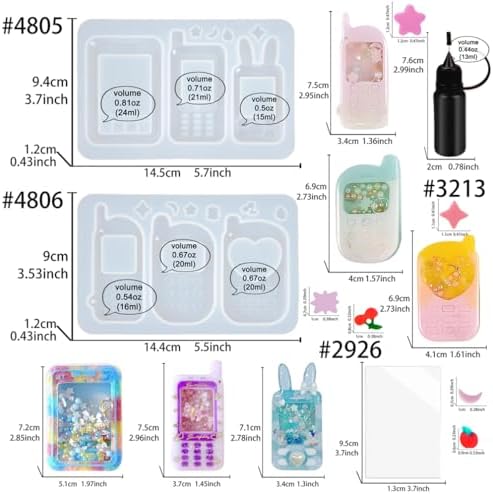 Resin Shaker Molds Seal Films, Applicator 8-kit for Mobile Phones Keychain - Image 2