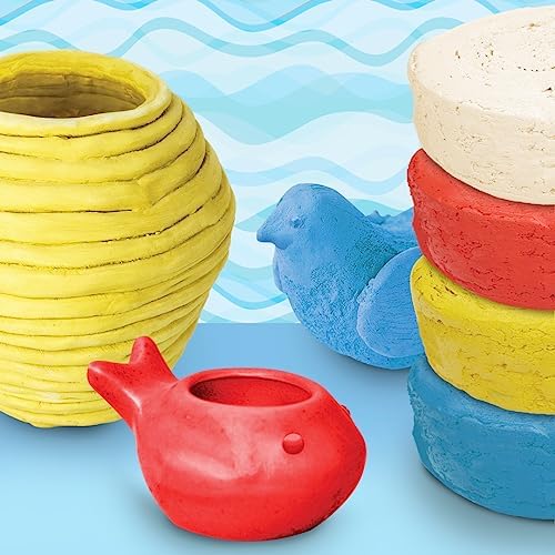 Crayola Air Dry Clay, Classic Colors, Bulk (4) Set of 2.5 lb. Resealable Buckets, Modeling Clay Alternative for Kids - Image 5
