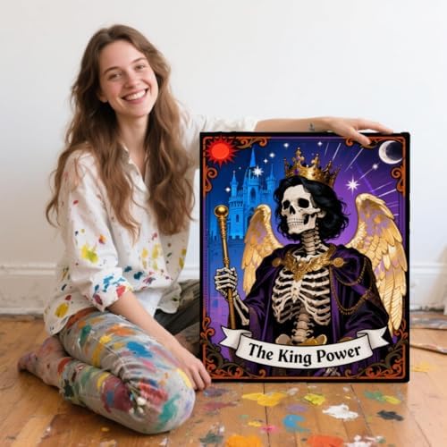ACANDYL Paint by Numbers Kit for Adults Beginner Halloween DIY Painting Kits for Adults Skull Easy Adult Paint by Number Kits on Canvas Color by Numbers for Gifts Home Wall Decor 16x20 Inch - Image 7