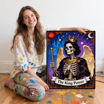 ACANDYL Paint by Numbers Kit for Adults Beginner Halloween DIY Painting Kits for Adults Skull Easy Adult Paint by Number Kits on Canvas Color by Numbers for Gifts Home Wall Decor 16x20 Inch - Image 7