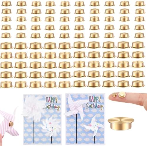 100 Pcs Mini Metal Rotating Bearings for DIY Handmade Crafts Paper Cards Scrapbooking, 360°Rotation Smooth Spin Mechanism Spinner for Jewelry Making Nail Decor Crafts Project Tools 8x10x3mm&5x7x2.5mm by CYFUNDESIGN