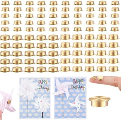 100 Pcs Mini Metal Rotating Bearings for DIY Handmade Crafts Paper Cards Scrapbooking, 360°Rotation Smooth Spin Mechanism Spinner for Jewelry Making Nail Decor Crafts Project Tools 8x10x3mm&5x7x2.5mm by CYFUNDESIGN