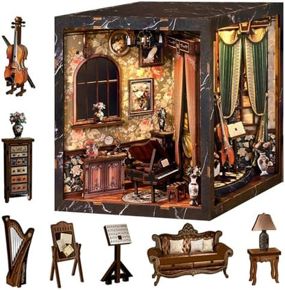 Spilay Book Nook Kit for Adults, Vintage DIY Miniature House Kit by SpilayDIYDollhouseMiniature