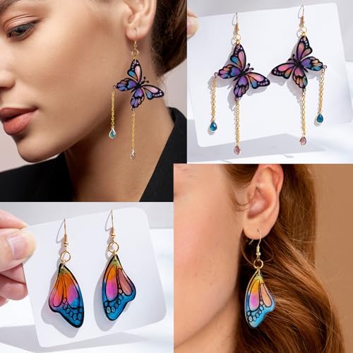 LET'S RESIN Resin Earring Molds, 2 Pcs Resin Molds Silicone with Butterfly Moth Wings Shapes, Silicone Molds for Resin Jewelry, DIY Art Craft - Image 6
