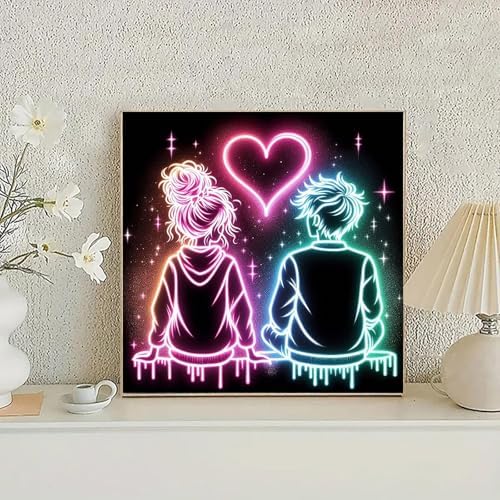 NZNANCHU Paint by Number for Adult,DIY Painting Kits for Adults,Color by Numbers,Paint by Number Canvas Crafts Watercolor for Beginners Hoom Decor (Couples) - Image 7