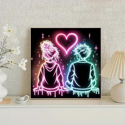 NZNANCHU Paint by Number for Adult,DIY Painting Kits for Adults,Color by Numbers,Paint by Number Canvas Crafts Watercolor for Beginners Hoom Decor (Couples) - Image 7