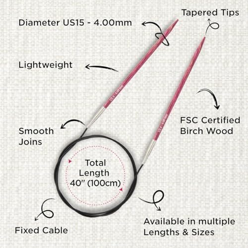 KnitPro Dreamz Fixed Circular Needles 40" (100cm) | US Size 6 (4mm) - Image 3