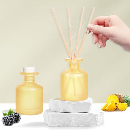 YISOWUH Reed Diffuser - BlackBerry Pineapple 3.38oz (100ml) 2 Packs Essential Oil Reed Diffuser Set with 16 Sticks, Long Lasting Fragrance for Home, Bathroom, Bedroom, Room, Decor