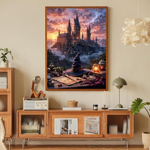 Magic Castle Paint by Numbers Kit for Adults Framed Canvas, Frameworkless - Image 5