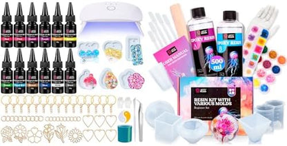LET'S RESIN Epoxy Resin Kits and Molds Complete Set and All-Inclusive Keychain Making Kit by LETSRESIN