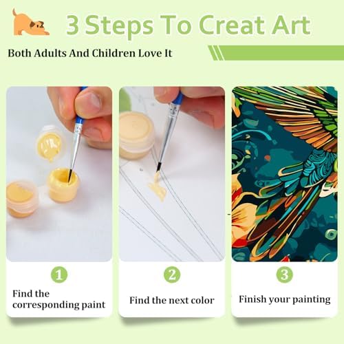Reivworl Hummingbird Paint by Numbers Kit for Adults Beginner 16×20 inch - Image 7