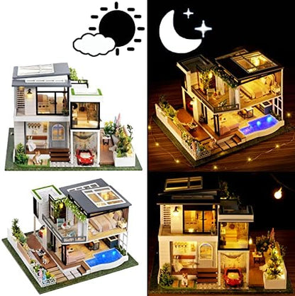 Spilay DIY Miniature House Kit for Adults, Miniature Dollhouse Kit - Image 3