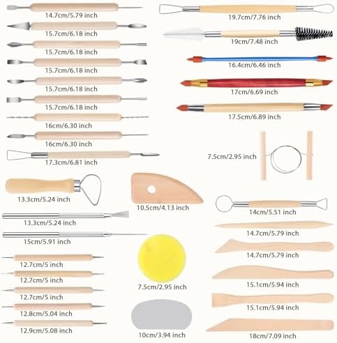 SHENOMAD 32PCS Clay Tools Sculpting Pottery Ceramics Polymer Tools Set - Image 2