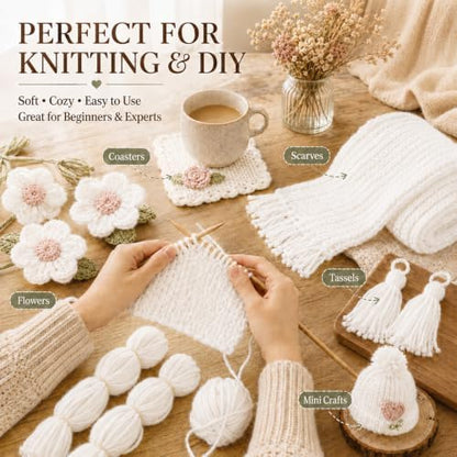 MAQIHAN Acrylic Yarn for Crocheting - Soft Knitting Yarn for Crafts, 15x20g - Image 4