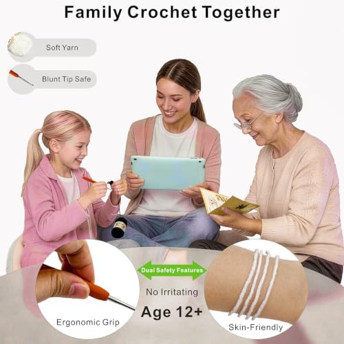 LuNuaFvy Crochet Kit for Beginners, Adults & Kids, Complete Animal Starter Kit to Make 2 Amigurumi Dragons,DIY Gift with Easy-to-Follow Book & Video Tutorial, Soft Yarn, 2 Bags - Image 5