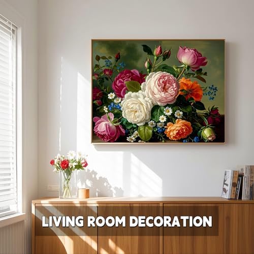 TINDAY Paint by Numbers Kit for Adults Paint by Number for Adults Beginner Peony Painting by Number for Adult Flowers on Canvas Acrylic Painting Wall Decor 16x20 in - Image 2