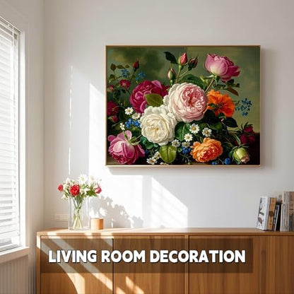 TINDAY Paint by Numbers Kit for Adults Paint by Number for Adults Beginner Peony Painting by Number for Adult Flowers on Canvas Acrylic Painting Wall Decor 16x20 in - Image 2