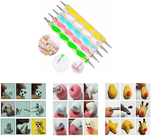 COMIART Ball Styluses Dotting Tool Set for Embossing Pattern Clay Sculpting,Nail Art - Image 4