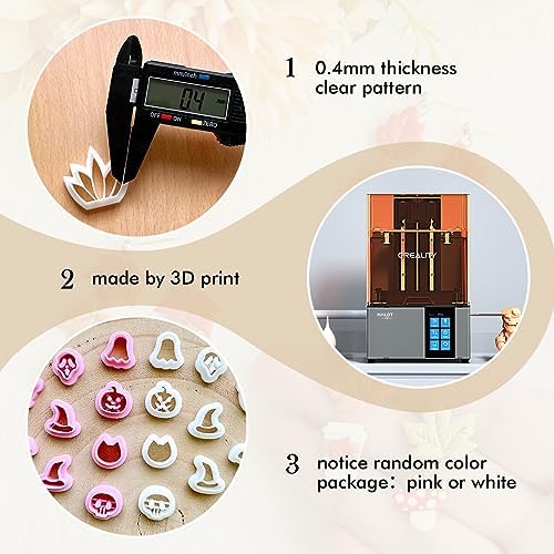 KEOKER Halloween Polymer Clay Cutters - 10 Shapes for Jewelry, Earrings, Pumpkin - Studs Included - Image 6