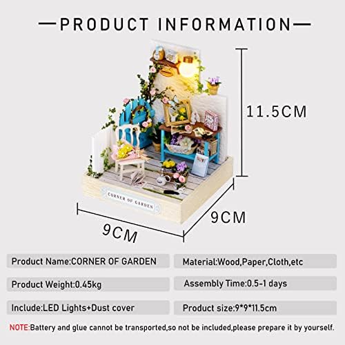 CUTEROOM DIY Doll Room Miniature Furniture Wooden House Kit-QT033 - Image 2