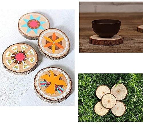 Unfinished Natural Wood Slices 12 Pcs 3.5-4 inch Craft Wood kit Circles Crafts Christmas Ornaments DIY Crafts with Bark for Crafts Rustic Wedding Decoration by William Craft (3.5-4inch) - Image 6