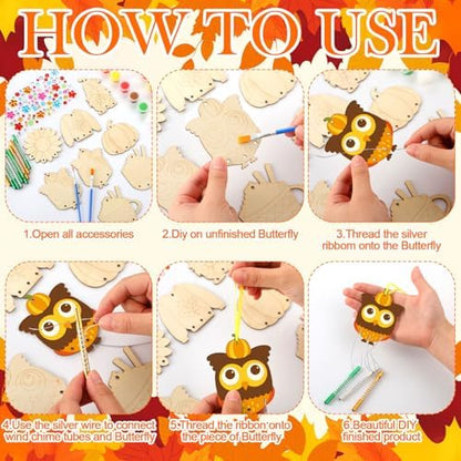 JellyArch Fall Harvest 30 Pack DIY Wind Chime Kit Art and Crafts - Image 4