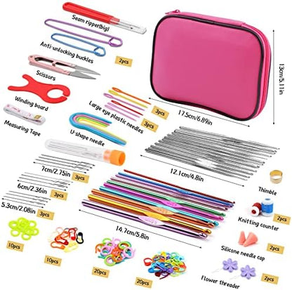 IMZAY 110 Pcs Crochet Hooks Set 0.6–6.5mm Crochet Needles for Yarn - Image 2