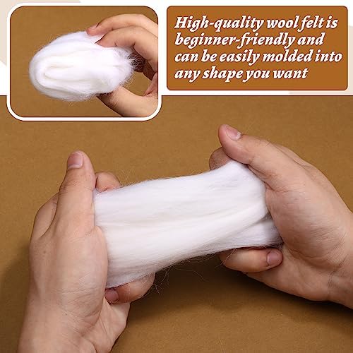 7.02 oz Wool Roving Needle Felting Wool Bulk Needle Felting - Image 4