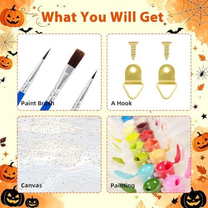Aestalrcus Halloween Paint by Numbers Kit for Adults, Ghost, 16x20inch - Image 4