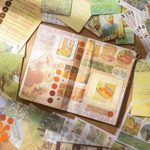 YagCu Scrapbook Kit for Beginners, Aesthetic Junk Journal Supplies, Scrapbooking and Journaling Materials, Bullet Journals Stationery, Planner DIY Arts Craft, Women Adults - Image 2