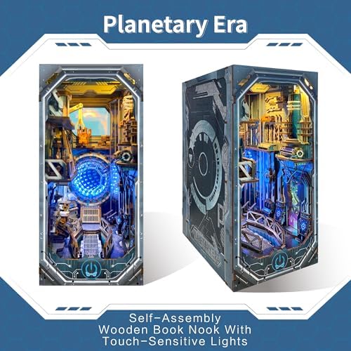 DIY Book Nook Kit sci - fi 3D Wooden Puzzles for Adults & Beginners - Image 6