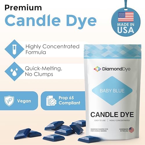 Baby Blue Candle Dye Chips, Soy & Paraffin Candle Making, 50 Pack - Image 2