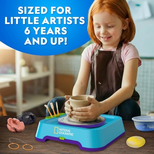 National Geographic Junior Pottery Wheel for Kids Arts & Crafts Kit - Image 3