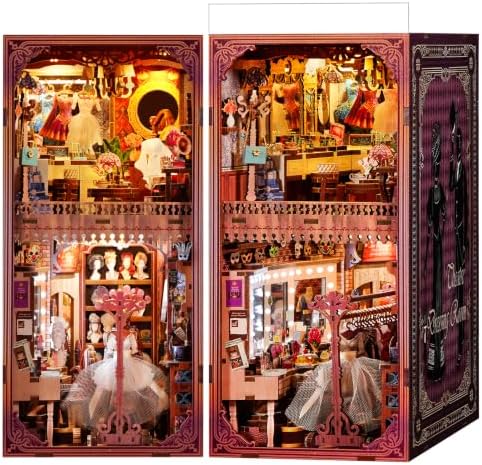 fifijoy DIY Book Nook Kit Theatre Dressing Room with White Light by fifijoy